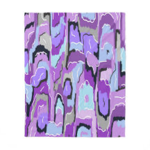 Paars Abstract met blauw en zwart