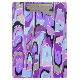 Paars Abstract met blauw en zwart Klembord