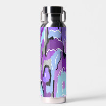 Paars Abstract met blauw en zwart