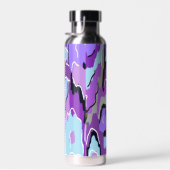 Paars Abstract met blauw en zwart Waterfles (Rechts)