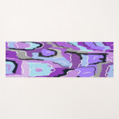 Paars Abstract met blauw en zwart Yogamat (Voorkant (horizontaal))