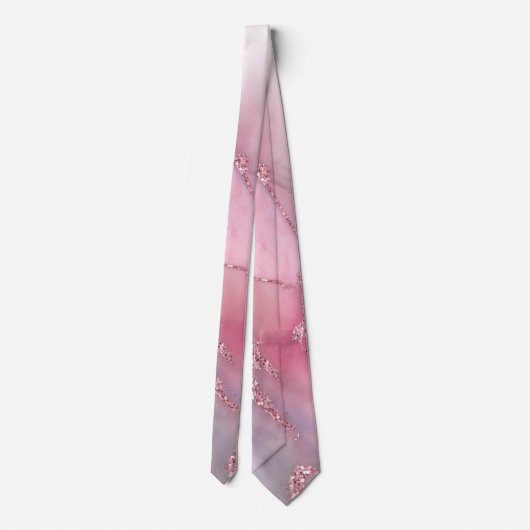 Paars abstract met glitter stropdas (Achterkant)