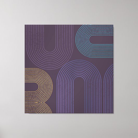 Paars Abstract Modern Canvas Afdruk (Voorkant)