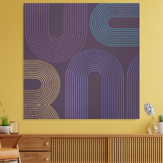 Paars Abstract Modern Canvas Afdruk (Insitu (Woonkamer))