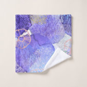 Paars abstract ontwerp bad handdoek (Wasdoekje)