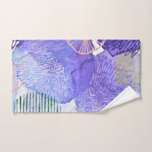 Paars abstract ontwerp bad handdoek (Handdoek)