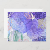 Paars abstract ontwerp briefkaart (Voorkant / Achterkant)