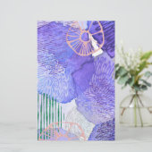 Paars abstract ontwerp briefpapier (Staand voorkant)