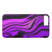 Paars abstract ontwerp Case-Mate iPhone case (Achterkant (Horizontaal))