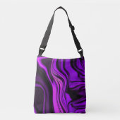Paars abstract ontwerp crossbody tas (Voorkant)