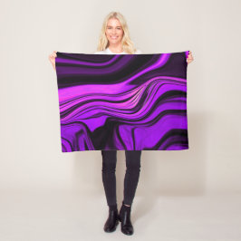 Paars abstract ontwerp fleece deken