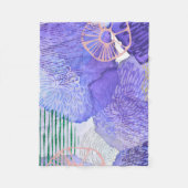 Paars abstract ontwerp fleece deken (Voorkant)