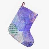 Paars abstract ontwerp grote kerstsok (Voorkant (Hangend))
