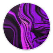 Paars abstract ontwerp keramische knop (Voorkant)