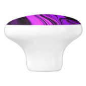 Paars abstract ontwerp keramische knop (Zijkant)