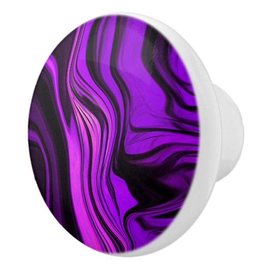Paars abstract ontwerp keramische knop (Rechts)