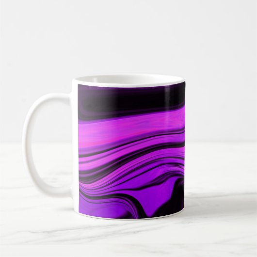 Paars abstract ontwerp koffiemok (Links)