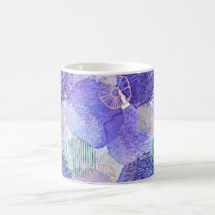 Paars abstract ontwerp koffiemok