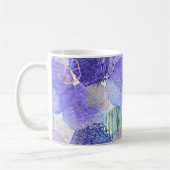 Paars abstract ontwerp koffiemok (Links)