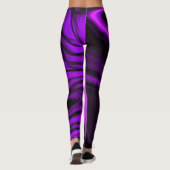 Paars abstract ontwerp leggings (Achterkant)