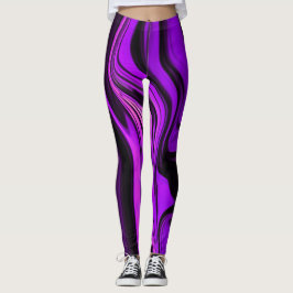 Paars abstract ontwerp leggings