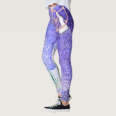 Paars abstract ontwerp leggings (Links)