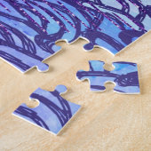 Paars abstract ontwerp legpuzzel (Zijkant)