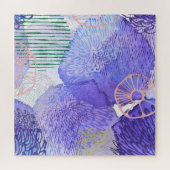Paars abstract ontwerp legpuzzel (Horizontaal)