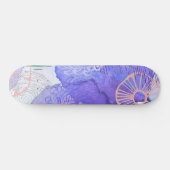 Paars abstract ontwerp persoonlijk skateboard (Horizontaal)