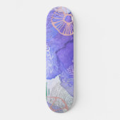 Paars abstract ontwerp persoonlijk skateboard (Voorkant)