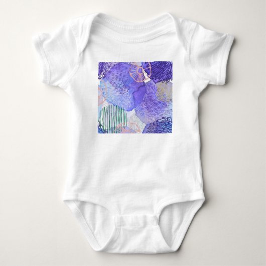 Paars abstract ontwerp romper (Voorkant)