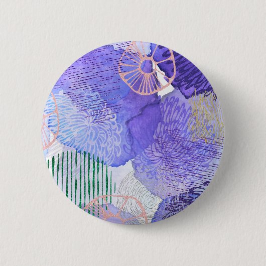 Paars abstract ontwerp ronde button 5,7 cm (Voorkant)