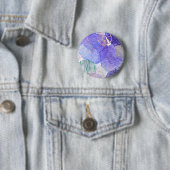 Paars abstract ontwerp ronde button 5,7 cm (In situ)