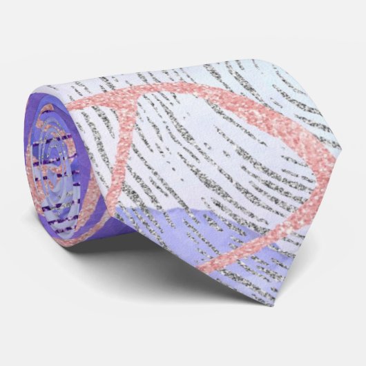 Paars abstract ontwerp stropdas (Opgerold)