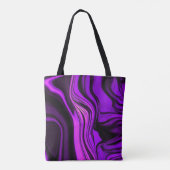 Paars abstract ontwerp tote bag (Achterkant)