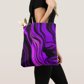 Paars abstract ontwerp tote bag (Dichtbij)