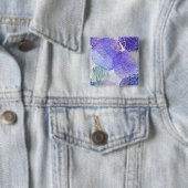 Paars abstract ontwerp vierkante button 5,1 cm (In situ)