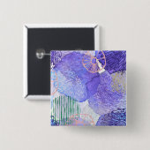 Paars abstract ontwerp vierkante button 5,1 cm (Voorkant /achterkant)
