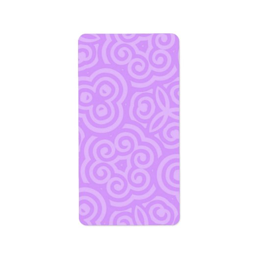 Paars Abstract patroon Etiket (Voorkant)