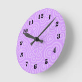 Paars Abstract patroon Ronde Klok (Hoek)