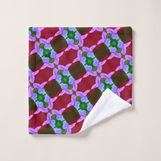 Paars Abstract patroonpatroon in het wild-orchidee Bad Handdoek (Wasdoekje)