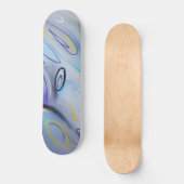 Paars abstract persoonlijk skateboard (Voorkant)