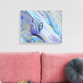 Paars abstract schilderij canvas afdruk (Insitu (Woonkamer))