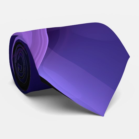 Paars Abstract Stropdas V2 (Opgerold)