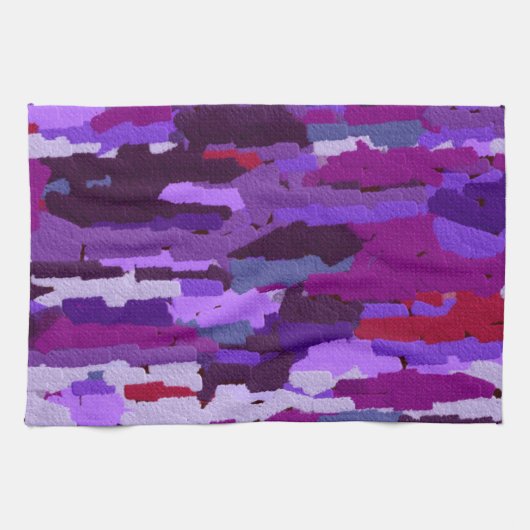 Paars Abstract Theedoek (Horizontaal)