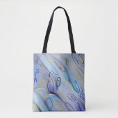 Paars abstract tote bag (Voorkant)