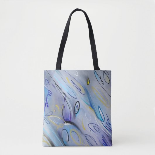 Paars abstract tote bag (Voorkant)