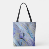 Paars abstract tote bag (Achterkant)