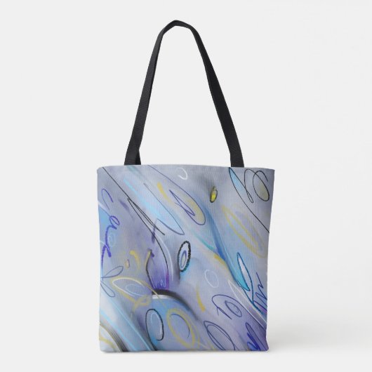 Paars abstract tote bag (Achterkant)