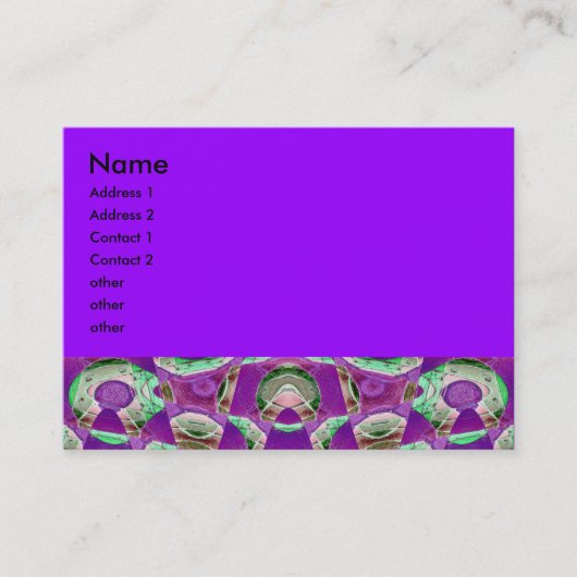 paars abstract visitekaartje (Voorkant)